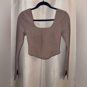 Brown XS Abercrombie crop top. NWT